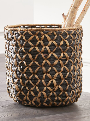 Safiyah Woven Black And Natural Basket