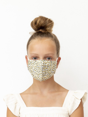 Adult Leopard Print Face Mask-yellow