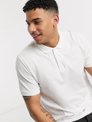 Only & Sons Pique Logo Polo In White