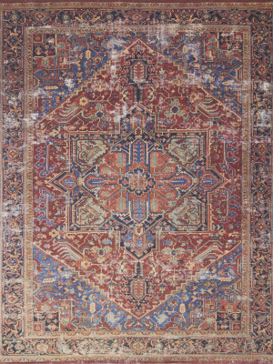 Lucca Red Blue Rug