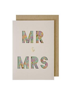 Mr & Mrs Confetti Shaker Card