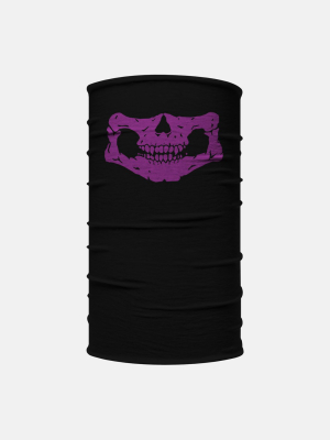 Vampire Skull Purple Neck Gaiter