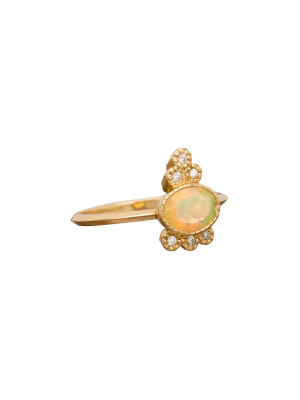 Opal Crown Ring