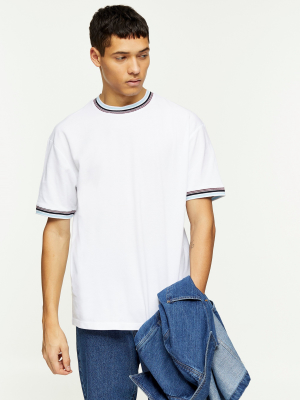 White Tipped Pique T-shirt