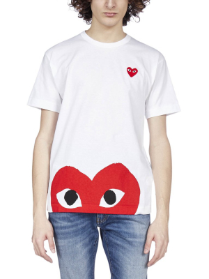 Comme Des Garçons Play Logo Print T-shirt