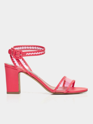 Leticia Frill Pink Fluoro Pvc/calf