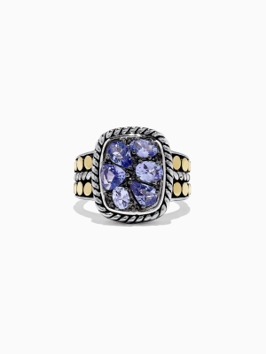 Effy Tanzanite Royale Silver & 18k Gold Tanzanite Ring, 1.85 Tcw