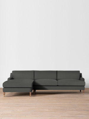 Lucille English Arm Roll Chaise Sectional