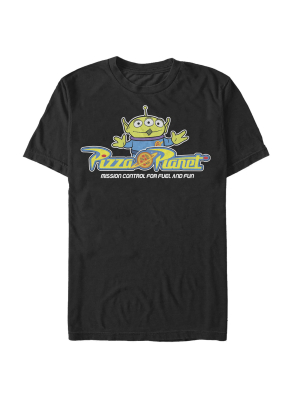 Men's Toy Story Pizza Planet Alien Slogan T-shirt