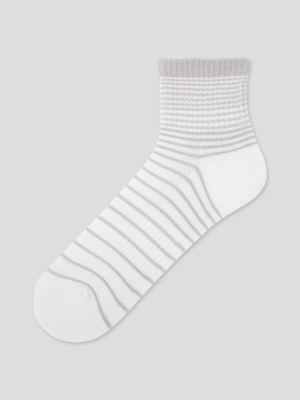 Men Pile Striped Half Socks