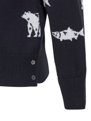 Thom Browne Fish Bear Intarsia Jumper