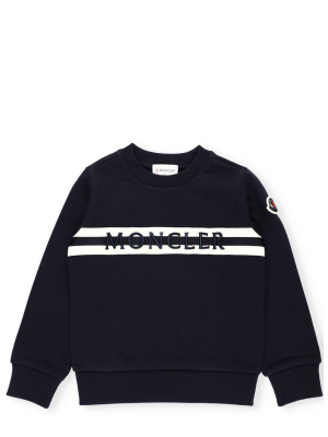 Moncler Enfant Logo Embroidered Sweatshirt