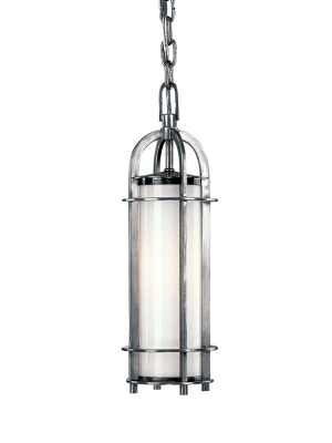 Hudson Valley Lighting Portland Pendant - Polished Nickel & Opal Glossy