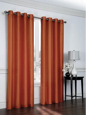 Goodgram Artisan Faux Silk Semi Sheer Grommet Curtain Panel