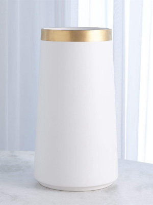 Global Views Modern Banded Vase Large - Gold