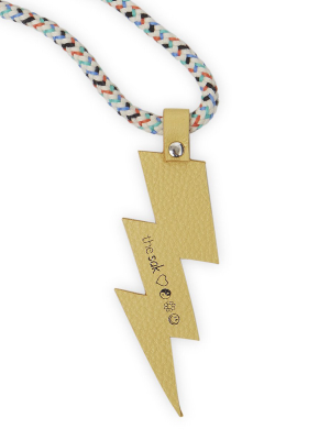 Lightning Bolt Leather Charm