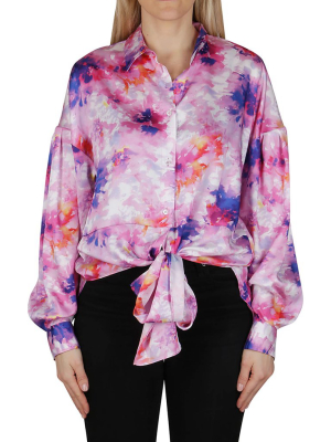 Msgm Tie-dye Printed Shirt