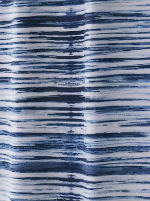 Shibori Stripe Shower Curtain Blue - Skl Home