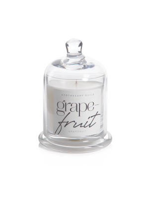 Grapefruit Scented Candle Jar With Glass Dome