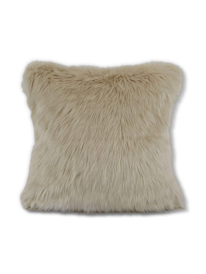 Rorik Faux Fur Pillow Cover - Beige