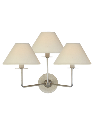 Kelley Medium Triple Sconce In Various Colors