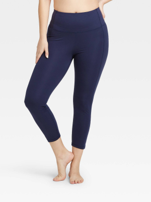 Women's Contour Power Waist High-waisted 7/8 Leggings 24" - All In Motion™