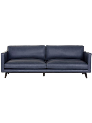 Rogers Leather Sofa, Cortina Ink