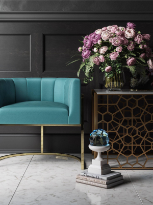 Rooney Accent Chair Teal - Cosmoliving By Cosmopolitan