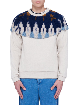 Eskimo Crewneck Sweatshirt (k2011lc135-ecru-navy-gold)