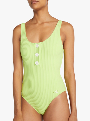 The Anne-marie Button One-piece Swimsuit