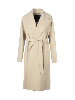 Max Mara Atelier Doppia Tie Belt Wrap Coat