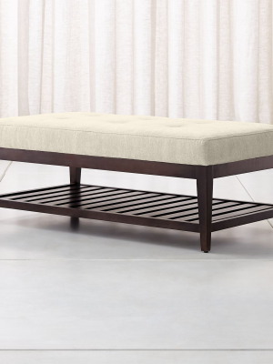 Nash Rectangular Tufted Ottoman With Slats