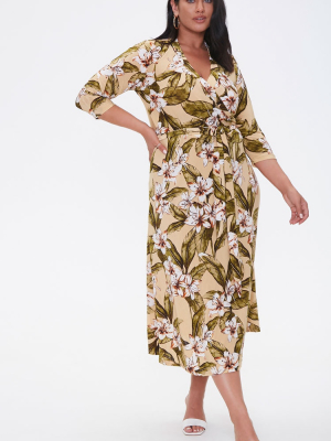 Plus Size Tropical Floral Dress