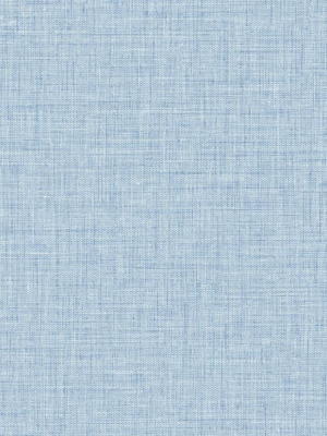 Easy Linen Wallpaper In Sky Blue From The Texture Gallery Collection By Seabrook Wallcoverings