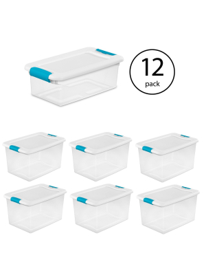 Sterilite 6 Qt Latching Storage Box 12 Pack & 64 Qt Latching Storage Box 6 Pack