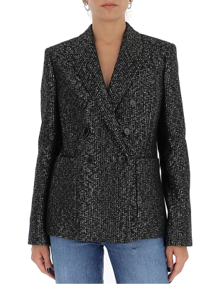 Saint Laurent Double-breasted Sequins Blazer