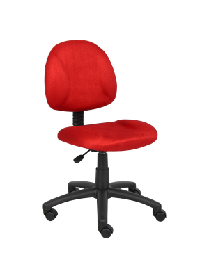 Microfiber Deluxe Posture Chair Red - Boss Office Products