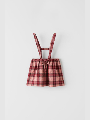 Strappy Plaid Skirt