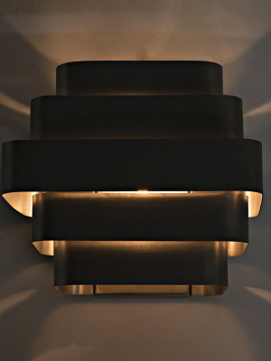 Noir Baas Silver Sconce