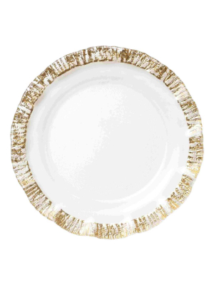 Vietri Rufolo Glass Gold Charger Plate