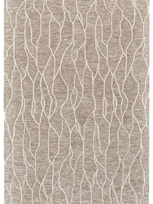 Feizy Enzo Handmade Minimalist Wool Rug - Warm Taupe & Ivory - Available In 6 Sizes