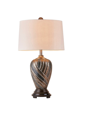 29.75" Antique Polyresin Table Lamp (includes Cfl Light Bulb) Bronze - Ore International