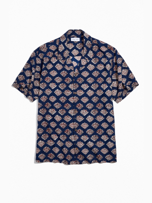 Raga Man Printed Short Sleeve Button-down Shirt