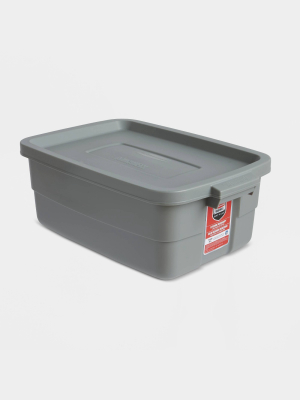 Rubbermaid 10gal Roughneck Storage Tote Gray