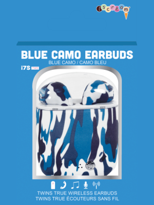 Iscream Blue Camo Ear Buds