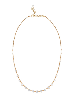 Sequence Diamond 18k Yellow Gold Necklace