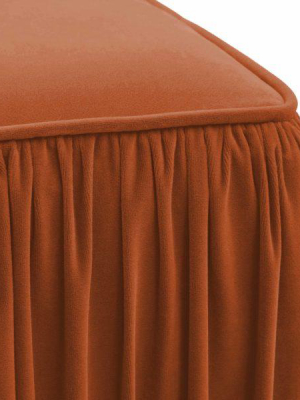 Morgan Pleated Ottoman In Various Colors