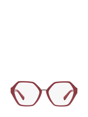 Valentino Eyewear Hexagon Frame Glasses