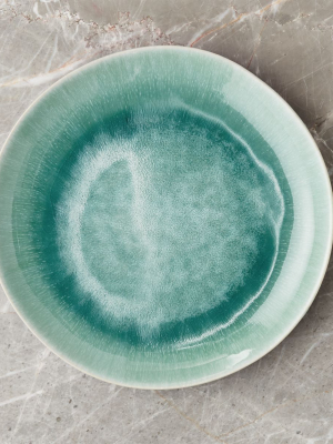 Caspian Aqua Reactive Glaze Dinner Plate