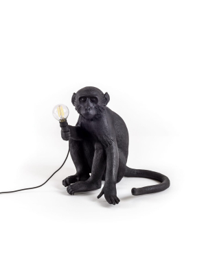 The Monkey Lamp In Black Sitting Version